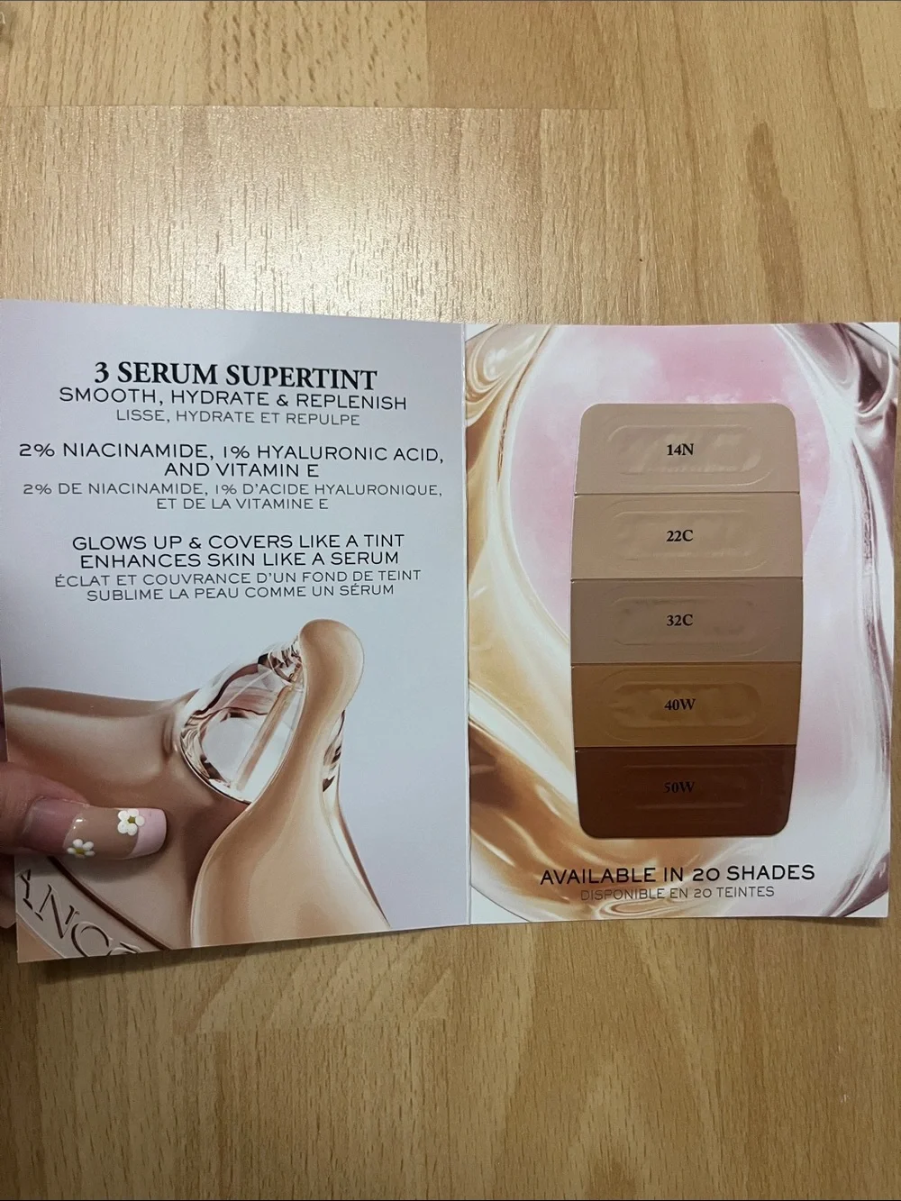 Lancome 3 Serum Supertint Foundation Samples 5X